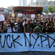Protesters at the Barclays Center in Brooklyn
